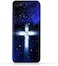جراب حماية سيليكون TPU عام لهاتف Oppo A71 بتصميم صليب مسيحي على خلفية ليلة مرصعة بالنجوم