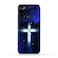 Generic Oppo F7 TPU Silicone Protective Case With Christian Cross On a Starry Night Design
