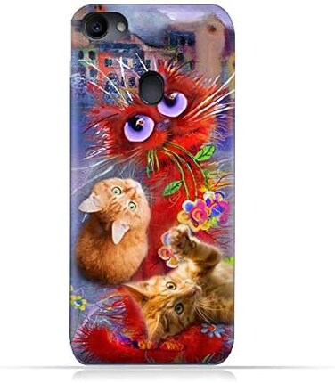 Generic Oppo F7 TPU Silicone Protective Case With Adorable Cute Cats Design