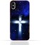 Eimo Apple iPhone X TPU Protective Silicone Case With Christian Cross On a Starry Night Design