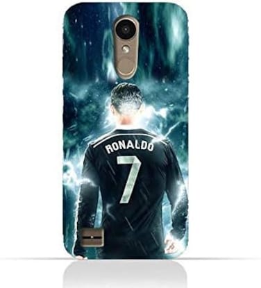 غطاء حماية سيليكون TPU عام لهاتف LG K10 2017 بتصميم رونالدو