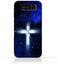 Eimo Samsung Galaxy Note 8 TPU Silicone Protective Case With Christian Cross On a Starry Night Design
