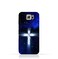 Eimo Samsung Galaxy S6 Edge TPU Silicone Protective Case With Christian Cross On a Starry Night Design