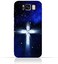 Eimo Samsung Galaxy S8 TPU Silicone Protective Case With Christian Cross On a Starry Night Design