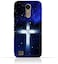 Generic LG K10 2017 TPU Silicone Protective Case With Christian Cross On a Starry Night Design