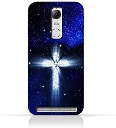 Generic Lenovo K5 Note TPU Silicone Protective Case With Christian Cross On a Starry Night Design