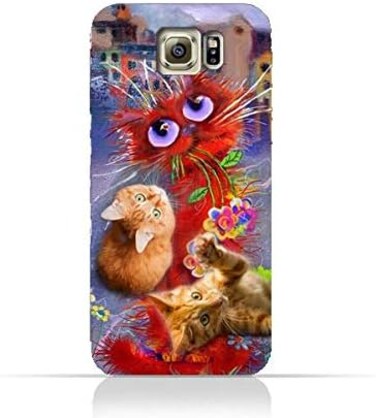 Eimo Samsung Galaxy S7 Edge TPU Protective Silicone Case With Adorable Cute Cats Design