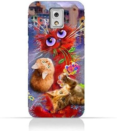 Eimo Samsung Galaxy Note 3 TPU Protective Silicone Case With Adorable Cute Cats Design
