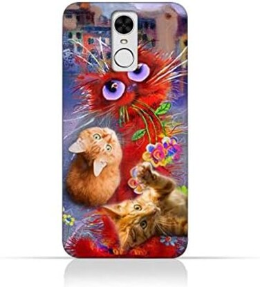 Generic Huawei Enjoy 6 TPU Silicone Protective Case With Adorable Cute Cats Design