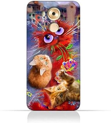 Generic Huawei Mate 8 TPU Silicone Protective Case With Adorable Cute Cats Design
