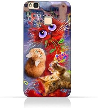 Generic Huawei P9 Lite 2016 TPU Silicone Protective Case With Adorable Cute Cats Design