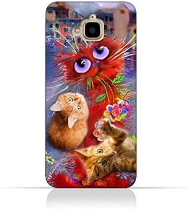 Generic Huawei Y6 Pro TPU Silicone Protective Case With Adorable Cute Cats Design