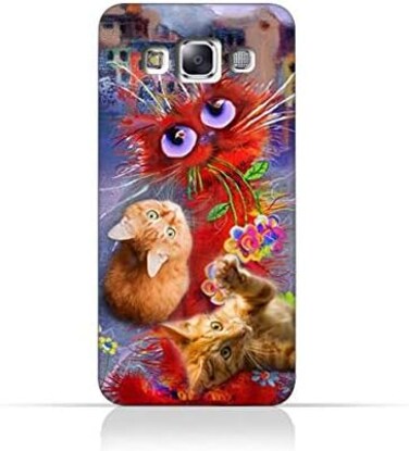 Generic Samsung Galaxy E7 TPU Protective Silicone Case With Cats Design