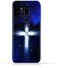 Generic LG G7 ThinQ TPU Soft Protective Silicone Case With Christian Cross On a Starry Night Design
