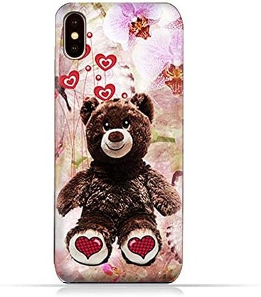 جراب سيليكون ناعم واقٍ من مادة TPU لهاتف iPhone Xs بتصميم دبدوبي