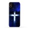 Generic Iphone Xs TPU Soft Protective Silicone Case With Christian Cross On a Starry Night Design