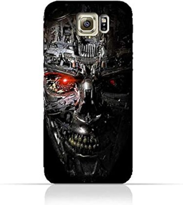 Eimo Samsung Galaxy S6 Edge TPU Protective Silicone Case With Terminator Robot Design
