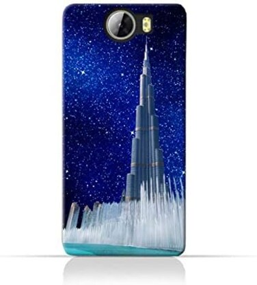 Generic Huawei Y5IITPU Silicone Protective Case With Burj Khalifa and Water Fountain On a Starry Night Design