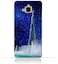 جراب حماية سيليكون TPU لهاتف هواوي Y6 Pro بتصميم برج خليفة ونافورة مياه في ليلة مرصعة بالنجوم