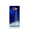 Generic Samsung Galaxy A7 (2016) TPU Silicone Protective Case With Burj Khalifa and Water Fountain On a Starry Night Design