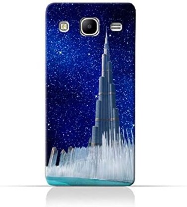 Generic Samsung Galaxy Mega 5.8 I9150TPU Silicone Protective Case With Burj Khalifa and Water Fountain On a Starry Night Design