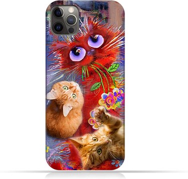 Generic Protective Case Cover For Apple iPhone 12 Pro Max With Cute Cats Design