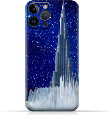 Generic TPU Protective Back Case Cover For Apple iPhone 15 Pro Max With Burj Khalifa On a Starry Night Design