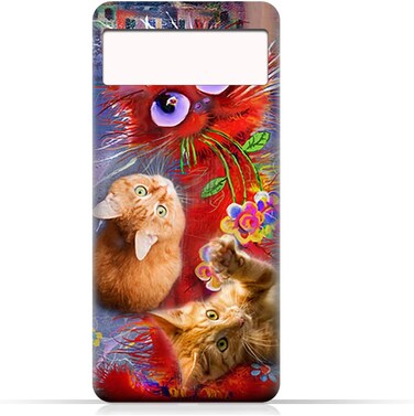 Generic Protective Case Cover For Google Pixel 6 With Cute Cats Design
