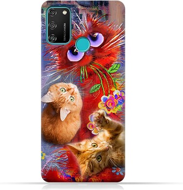 غطاء حماية عام لهاتف Honor 9A بتصميم قطط لطيفة
