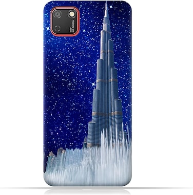 غطاء حماية عام لهاتف Honor 9s بتصميم برج خليفة في ليلة مرصعة بالنجوم