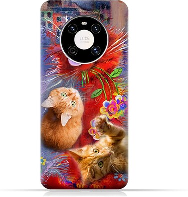 Generic Protective Case Cover For Huawei Mate 40E 4G With Cute Cats Design