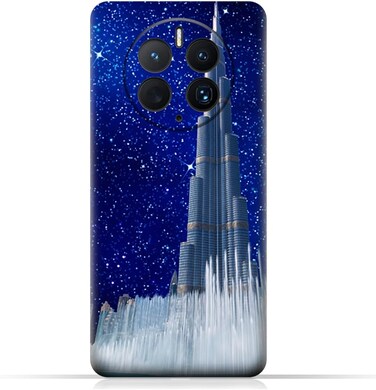 Generic TPU Protective Back Case Cover For Huawei Mate 50 Pro (LTE / 4G ) With Burj Khalifa On a Starry Night Design