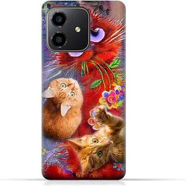 Generic TPU Protective Back Case Cover For Honor Play6C With Cute Cats Design