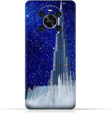 غطاء خلفي واقٍ من مادة TPU لهاتف Honor X9 (4G) بتصميم برج خليفة في ليلة مرصعة بالنجوم