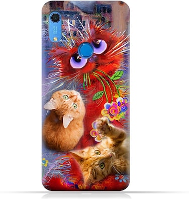 Generic Protective Case Cover For Huawei Y6s(2019) With Cute Cats Design