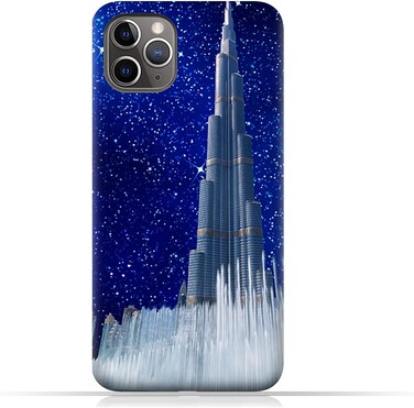 Generic Protective Case Cover For Apple iPhone 11 Pro Max With Burj Khalifa On a Starry Night Design