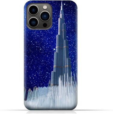 Generic Protective Case Cover For Apple iPhone 13 Pro With Burj Khalifa On a Starry Night Design