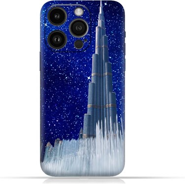 Generic TPU Protective Back Case Cover For Apple iPhone 14 Pro Max With Burj Khalifa On a Starry Night Design