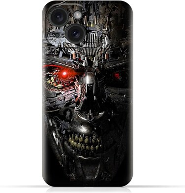 Generic TPU Protective Back Case Cover For Apple iPhone 15 With Terminator Robot Design