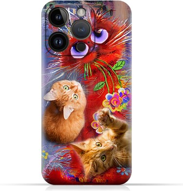 Generic TPU Protective Back Case Cover For Apple iPhone 15 Pro With Cute Cats Design