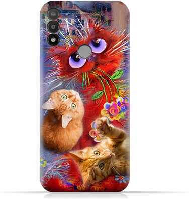 Generic TPU Protective Back Case Cover Compatible With Lenovo K14 With Cute Cats Design