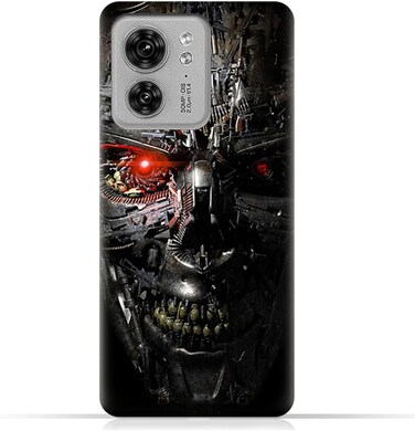 Generic TPU Protective Back Case Cover For Motorola Edge 40 (LTE / 5G ) With Terminator Robot Design