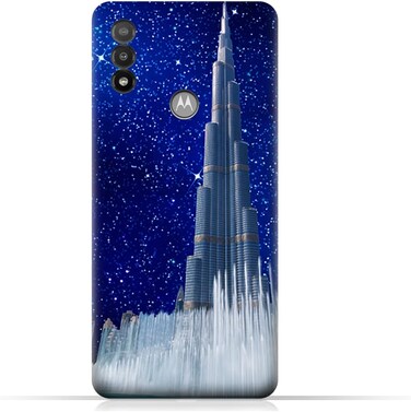 Generic Protective Case Cover For Motorola Moto E20 With Burj Khalifa On a Starry Night Design