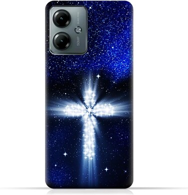 Generic TPU Protective Back Case Cover For Motorola Moto G14 (4G) With Cross Pattern