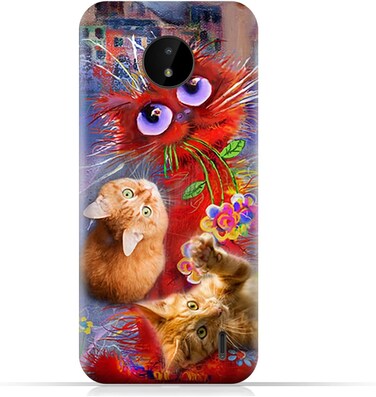 Generic TPU Protective Back Case Cover For Nokia C10 With Cute Cats Design