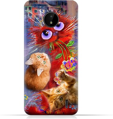 Generic Protective Case Cover For Nokia C20 With Cute Cats Design