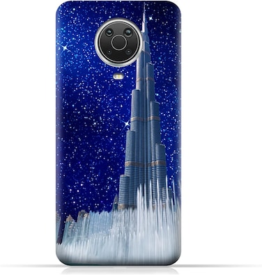 Generic Protective Case Cover For Nokia G20 With Burj Khalifa On a Starry Night Design