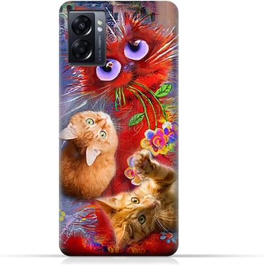 Generic TPU Protective Back Case Cover For Oppo A57 5G With Cute Cats Design