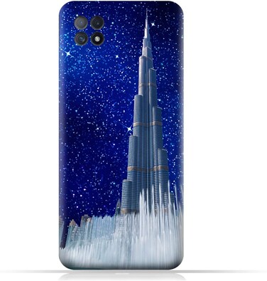 Generic Protective Case Cover For Oppo A73 5G With Burj Khalifa On a Starry Night Design