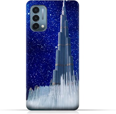 Generic Protective Case Cover For OnePlus Nord N200 5G With Burj Khalifa On a Starry Night Design